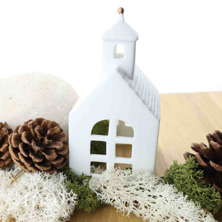 Chapelle photophore en porcelaine