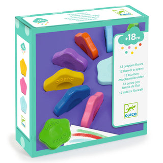 12 crayons fleurs pour les petits - Djeco