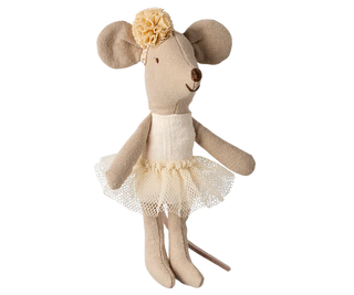 Souris ballerine - Petite sœur - Blanc cassé