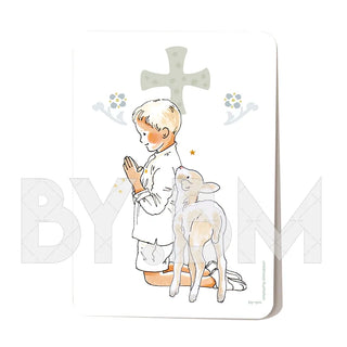 Signet de communion - garçon blond parfum ciel By BM