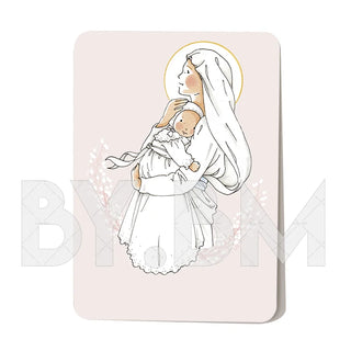 Signet de baptême - Vierge fleurie fille By BM