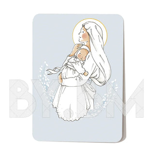 Signet de baptême - Vierge fleurie garçon By BM