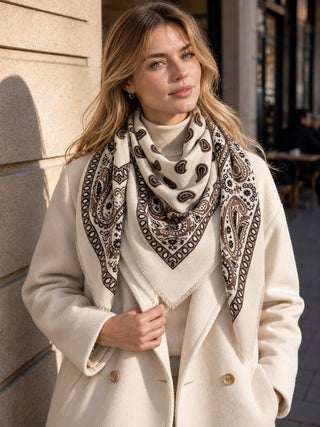 Grand foulard à motif paisley K27 – Lineta