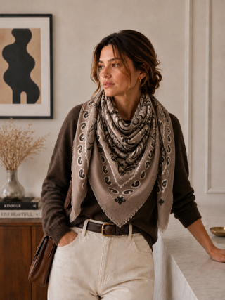 Grand foulard à motif bandana K21 – Lineta