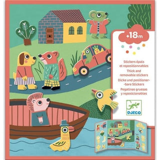 Stickers épais et repositionnables animaux Djeco
