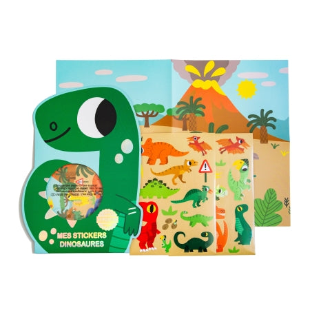 Jeu stickers + poster dinosaures - Carte d'art