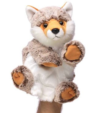 Marionnette à main renard (brun chiné) - 25 cm