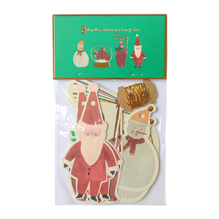 Lot de 8 étiquettes cadeaux de Noël - La forêt