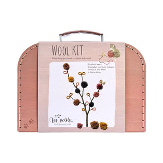 Set valise tricot - Pompons et tricotin