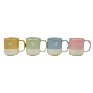 Set de 4 mugs à message