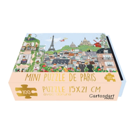 Mini puzzle Paris au balcon 100 pièces  - Cartes d'art