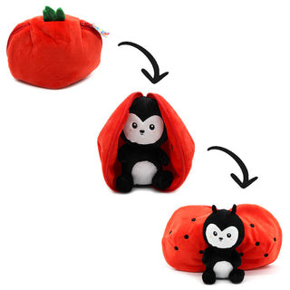 Peluche 2 en 1  - Comet la coccinelle/tomate