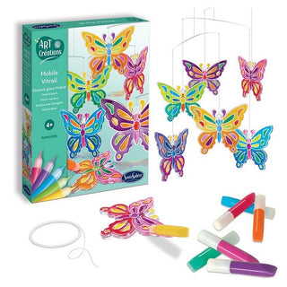 Mobile vitrail - Papillons - Art et creations