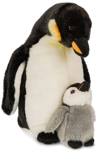 Peluche - Pingouin empereur avec bébé - h26 cm