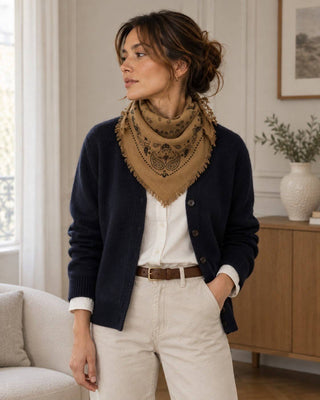 Petit foulard carré à motif bandana K25 – Lineta