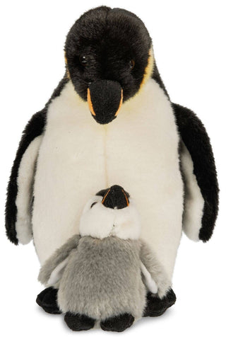 Peluche - Pingouin empereur avec bébé - h26 cm
