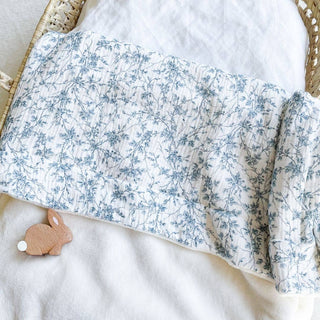 Couverture bébé doudou toute saison - Jouy Bleu