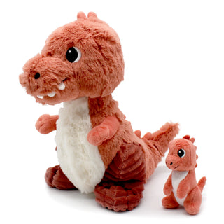 Peluche Alex le T-rex maman & bébé Terracotta 27 cm – Les Ptipotos