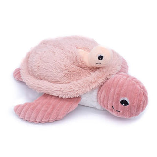Peluche Sauvenou la Tortue maman & bébé Rose – 30 cm – Les Ptipotos