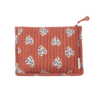 Petite pochette en terre cuite « Coeur Sauvage » en forme de cœur