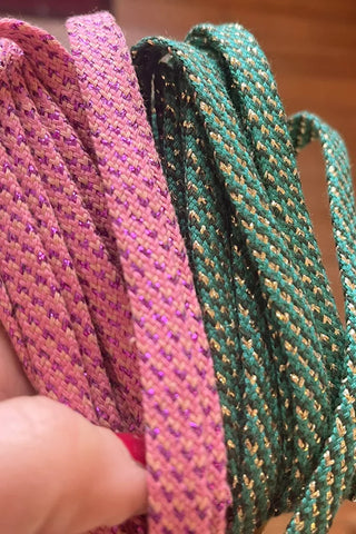 Paire de lacet brillants - Lilas