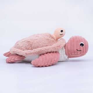 Maman et bébé tortue rose