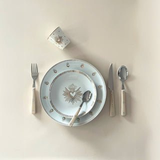 Set de 4 assiettes dessert - Ex-voto doré