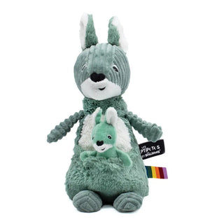 Peluche Allezou le Kangourou maman & bébé Vert – Les Ptipotos