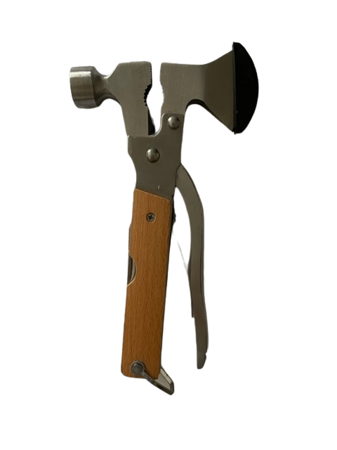 Outil multi-fonctions en bois et inox