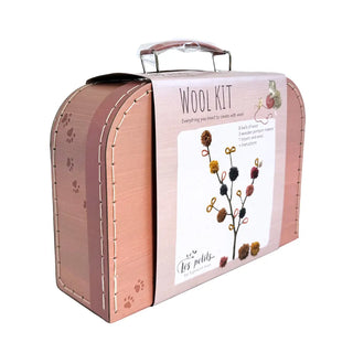 Set valise tricot - Pompons et tricotin