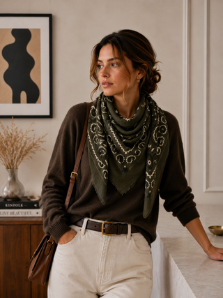 Grand foulard à motif bandana K21 – Lineta