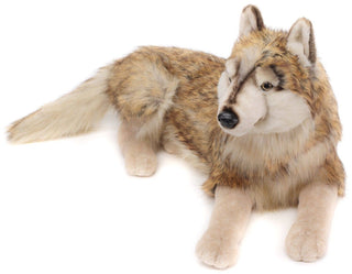 Loup couché - 100 cm