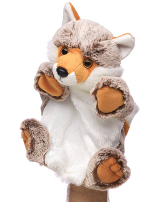 Marionnette à main renard (brun chiné) - 25 cm