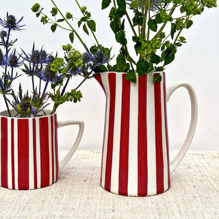 Pichet rayure rouge GM