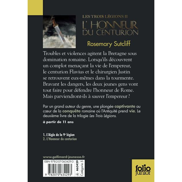 L'Honneur du centurion - Rosemary Sutcliff - Gallimard