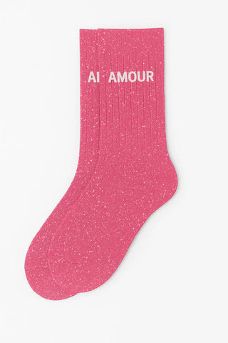 Chaussettes à paillettes "Amour"