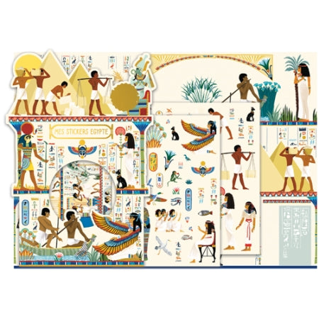 Jeu stickers et poster Egypte - Cartes d'art