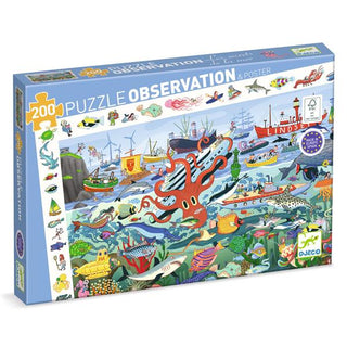 Puzzle observation 200 pièces - Les secrets de la mer Djeco