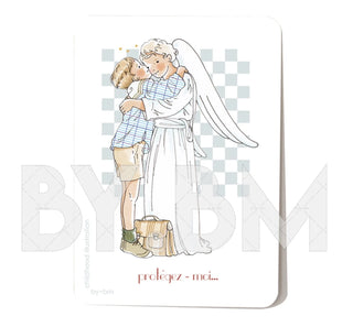 Signet de communion - ange gardien des écoliers garçon By BM