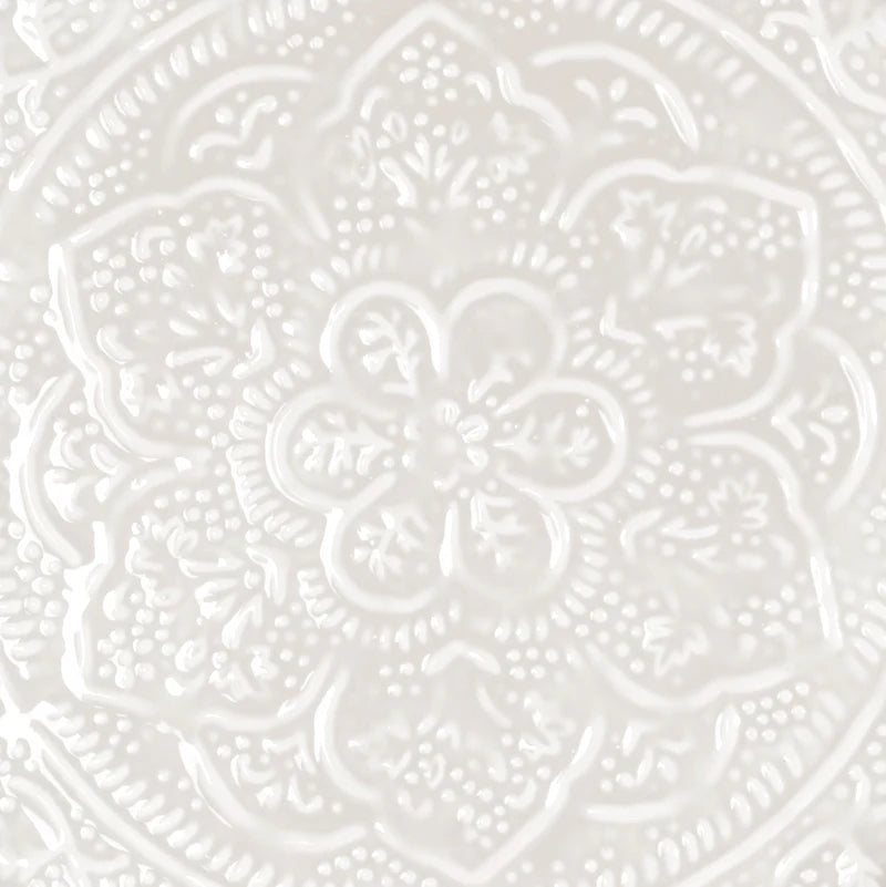 Plateau berbère blanc 35cm - Bazar de luxe