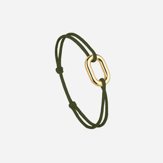 Bracelet Maillon 16mm Kaki - Dorée