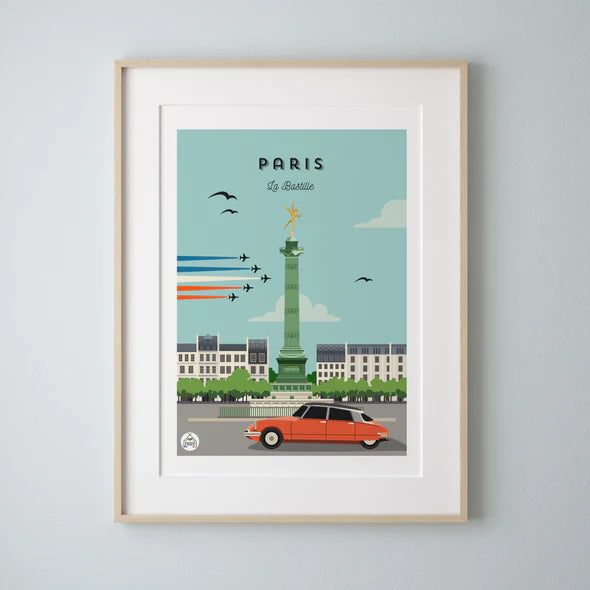 Affiche Paris - La Bastille - Les Petits Yéyés