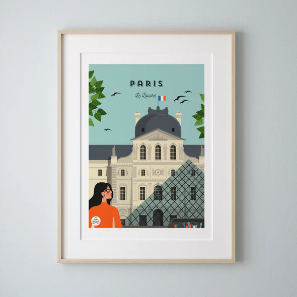 Affiche Paris - Le Louvre - Les Petits Yéyés