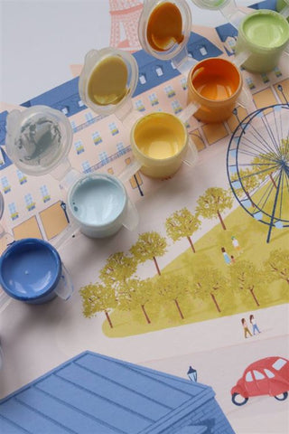 Kit de peinture au numéro - Un printemps à Paris