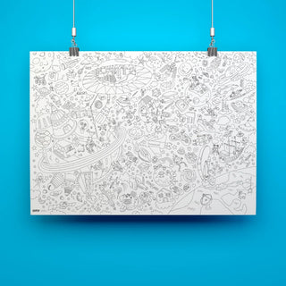 Poster géant à colorier - Cosmos