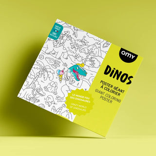 Poster géant à colorier - Dinos
