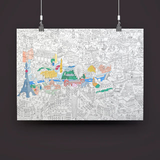 Poster géant à colorier - Paris