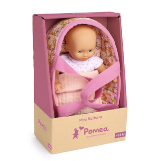 Poupon mini Barbara et son couffin - 20 cm - Pomea