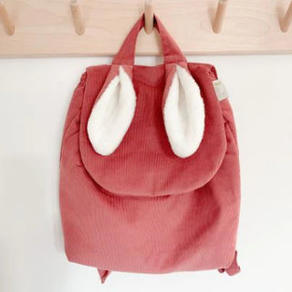 Sac à dos lapin - Velours terracotta