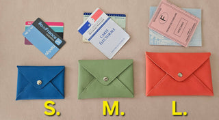 Porte-cartes en cuir, enveloppe S